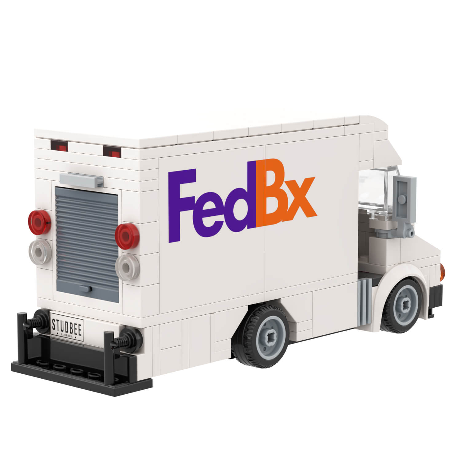 FedBx Delivery Truck Building Set - Custom Printed - Made Using LEGO® Parts
